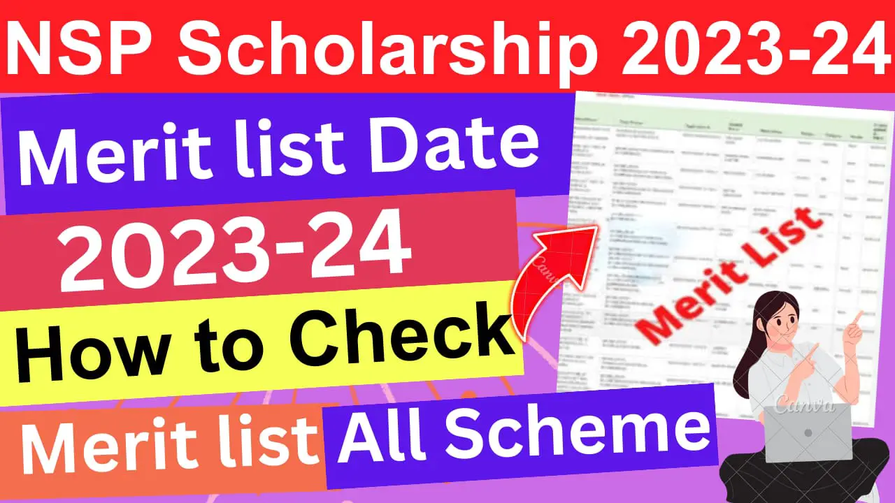 NSP Scholarship Merit List 2023-24 | NSP Merit List 2024 | How To Check ...