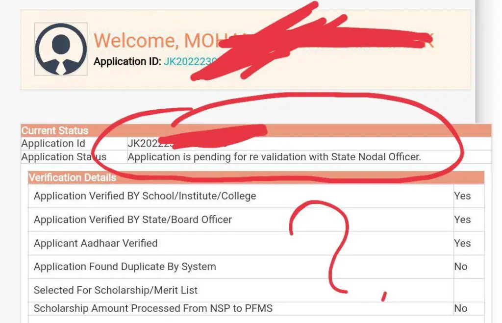 NSP Application Pending for Re validation with State Nodal officer 2024