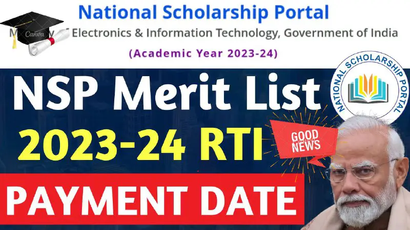 NSP Post Graduate Studies Scholarship Merit list 2023-24 | 67,000 Candidate applied RTI | NSP PG Payment 2023-24 Date