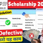 NSP Application Defective by District nodel & Ministry Level 2024-25 | How to Solve Defective NSP Form