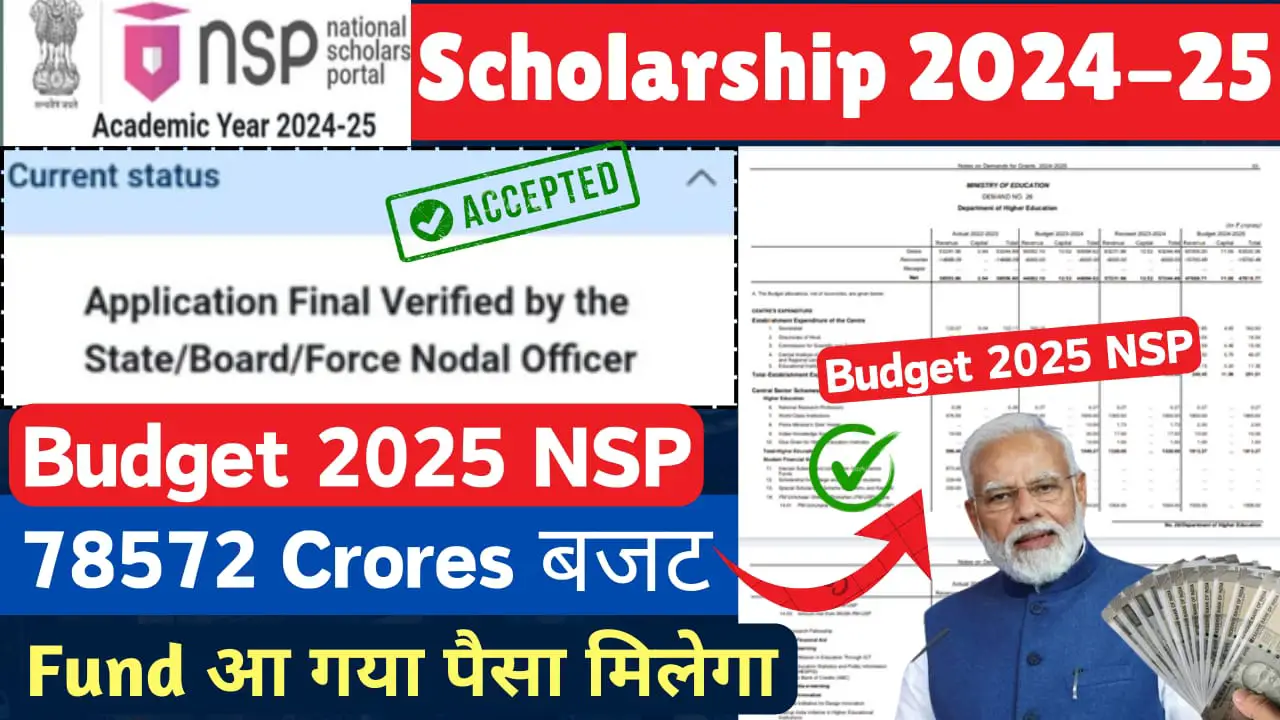 NSP Scholarship Budget 2025 | Department of Higher Education 2025 | NSP Scholarship Payment 2024-25 ||